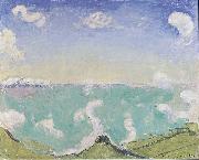 Ferdinand Hodler Landschaft bei Caux mit aufsteigenden Wolken oil painting